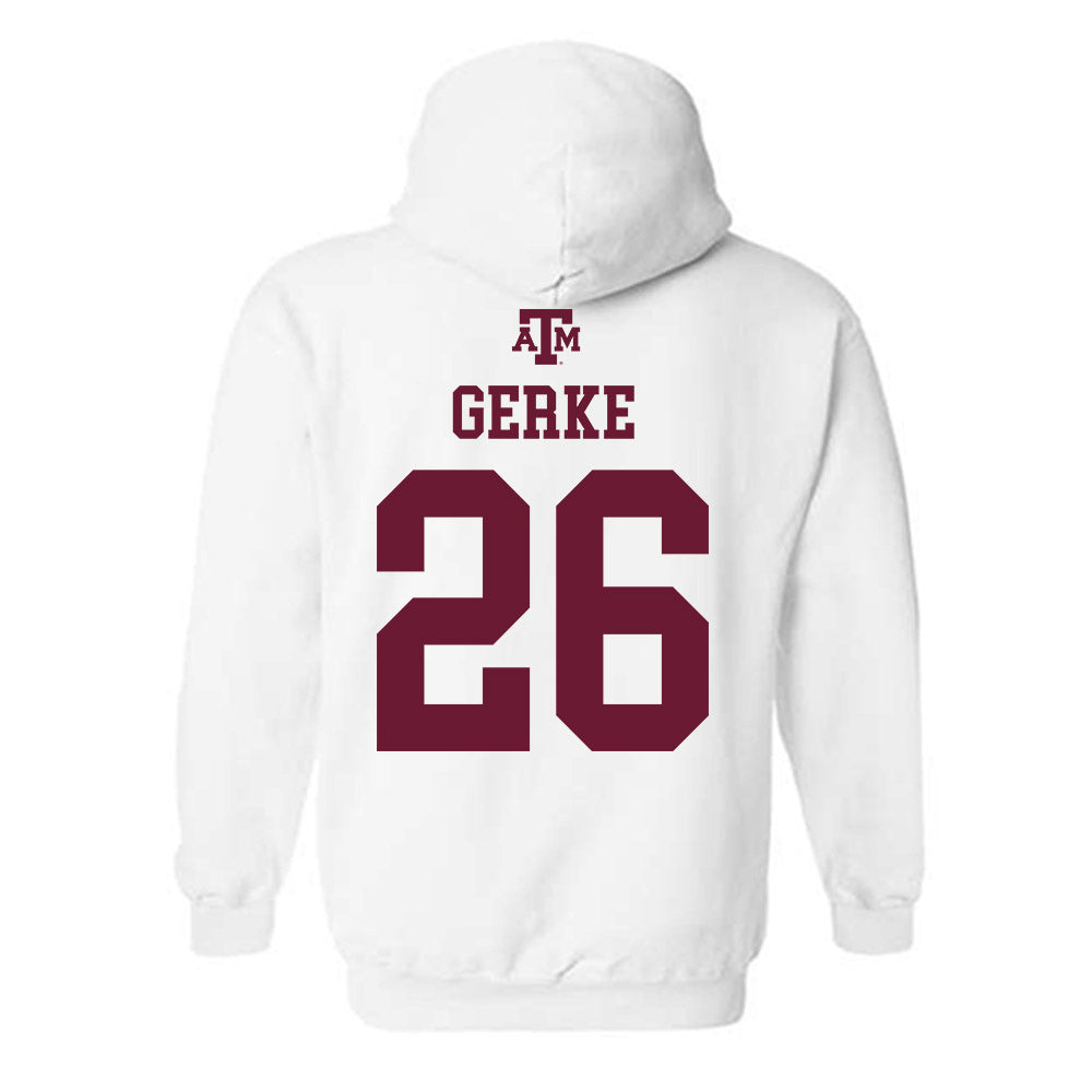 Texas A&M - NCAA Football : Layne Gerke - White Out 2026 Hooded Sweatshirt-1