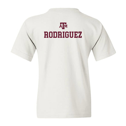 Texas A&M - NCAA Equestrian : Dylanne Rodriguez - White Out 2026 Youth T-Shirt-1