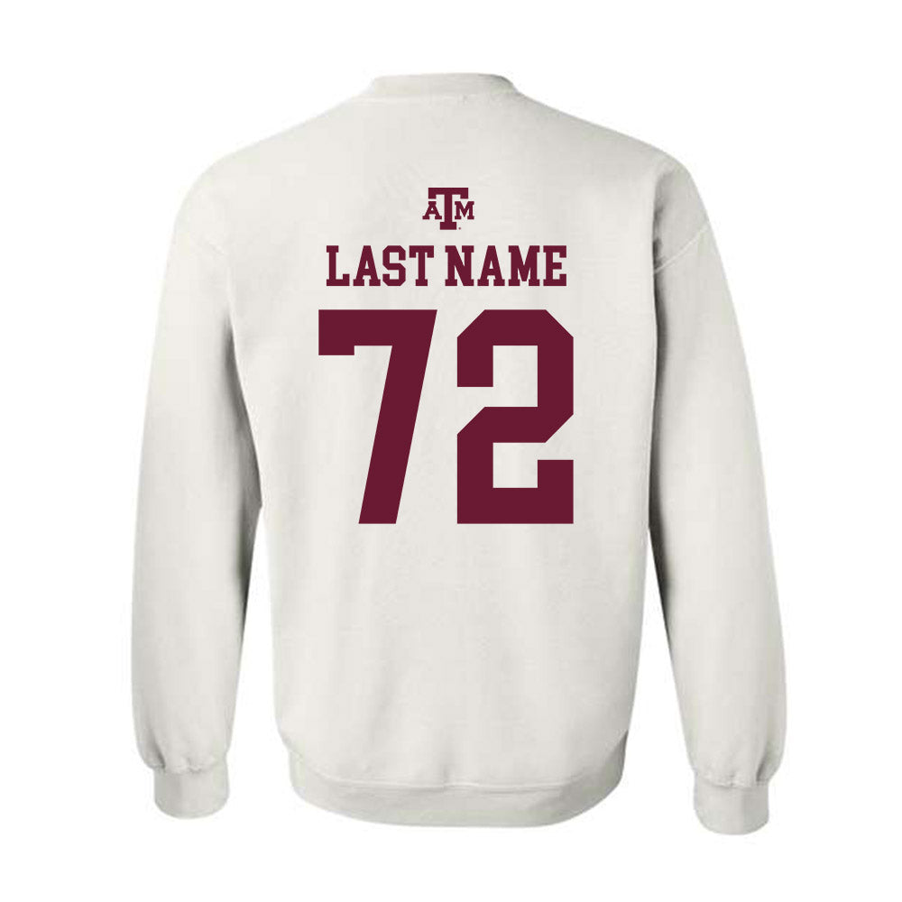 Texas A&M - NCAA Football : Joshua Moses - White Out 2026 Crewneck Sweatshirt-1