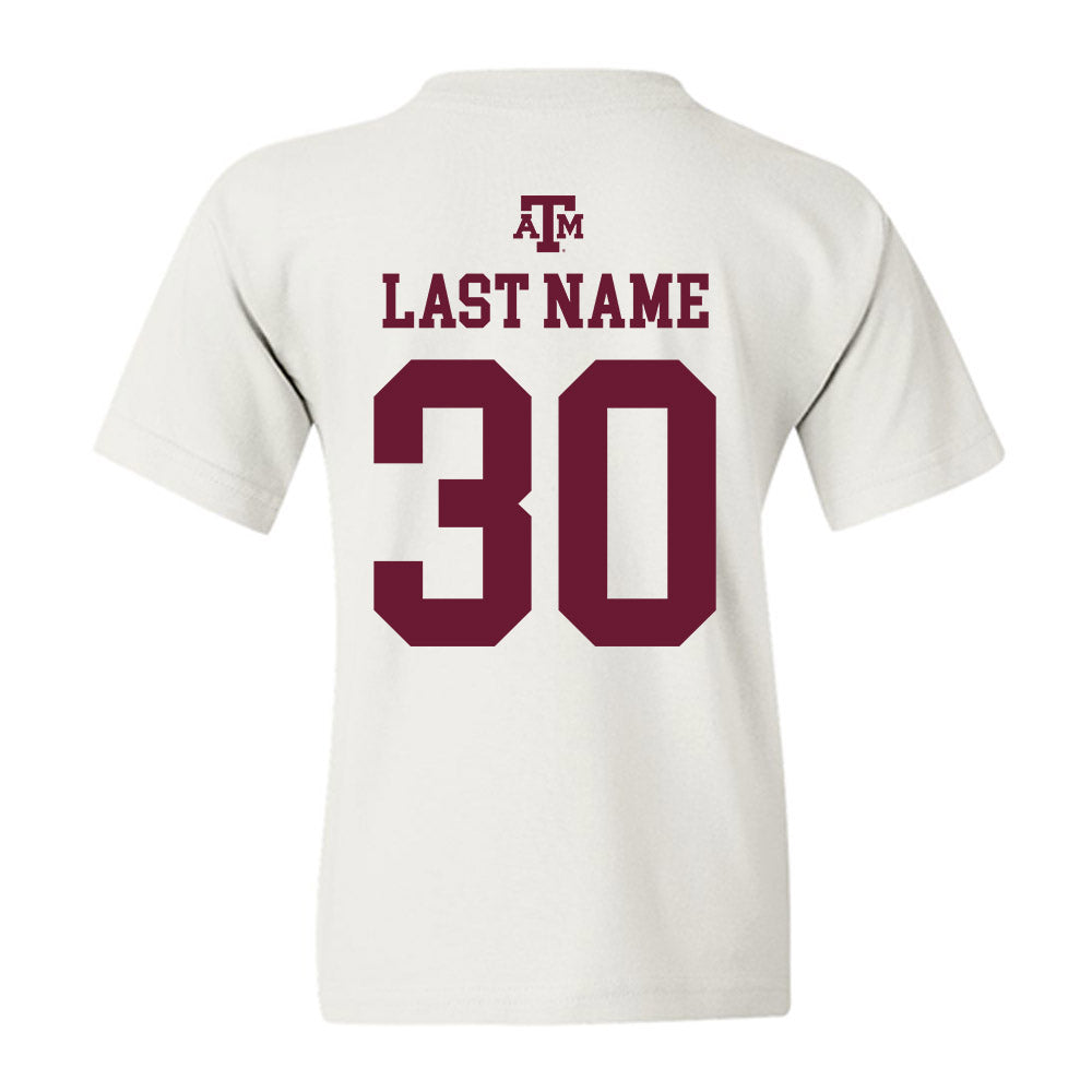 Texas A&M - NCAA Football : Solomon Williams - White Out 2026 Youth T-Shirt-1