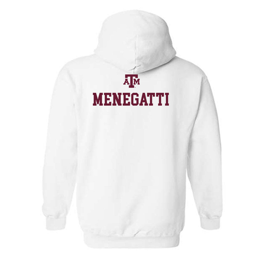 Texas A&M - NCAA Women's Track & Field : Bradie Menegatti - White Out 2026 Hooded Sweatshirt-1