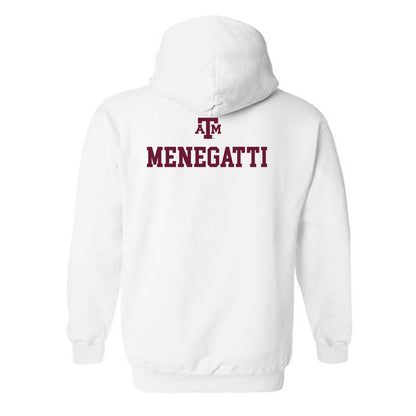 Texas A&M - NCAA Women's Track & Field : Bradie Menegatti - White Out 2026 Hooded Sweatshirt-1