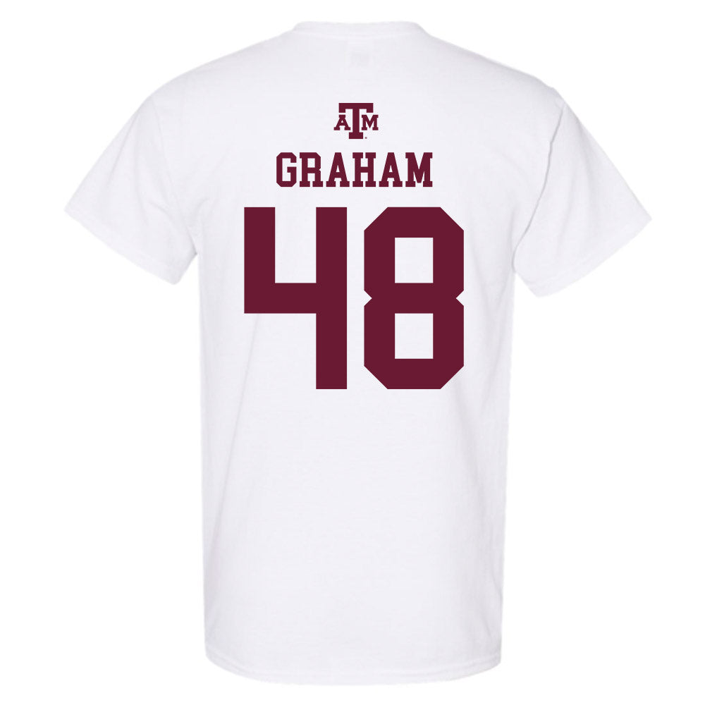 Texas A&M - NCAA Football : Jacob Graham - White Out 2026 T-Shirt-1
