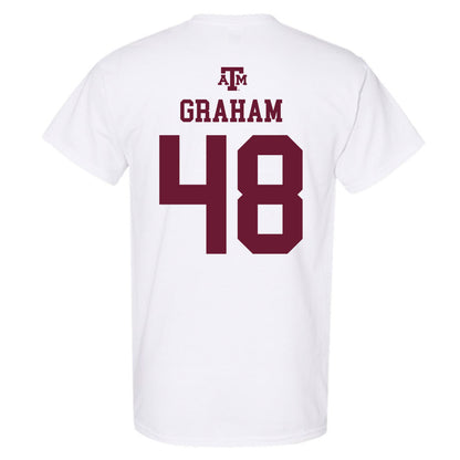 Texas A&M - NCAA Football : Jacob Graham - White Out 2026 T-Shirt-1