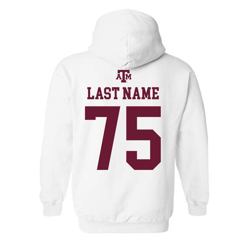 Texas A&M - NCAA Football : Jonte Newman - White Out 2026 Hooded Sweatshirt-1