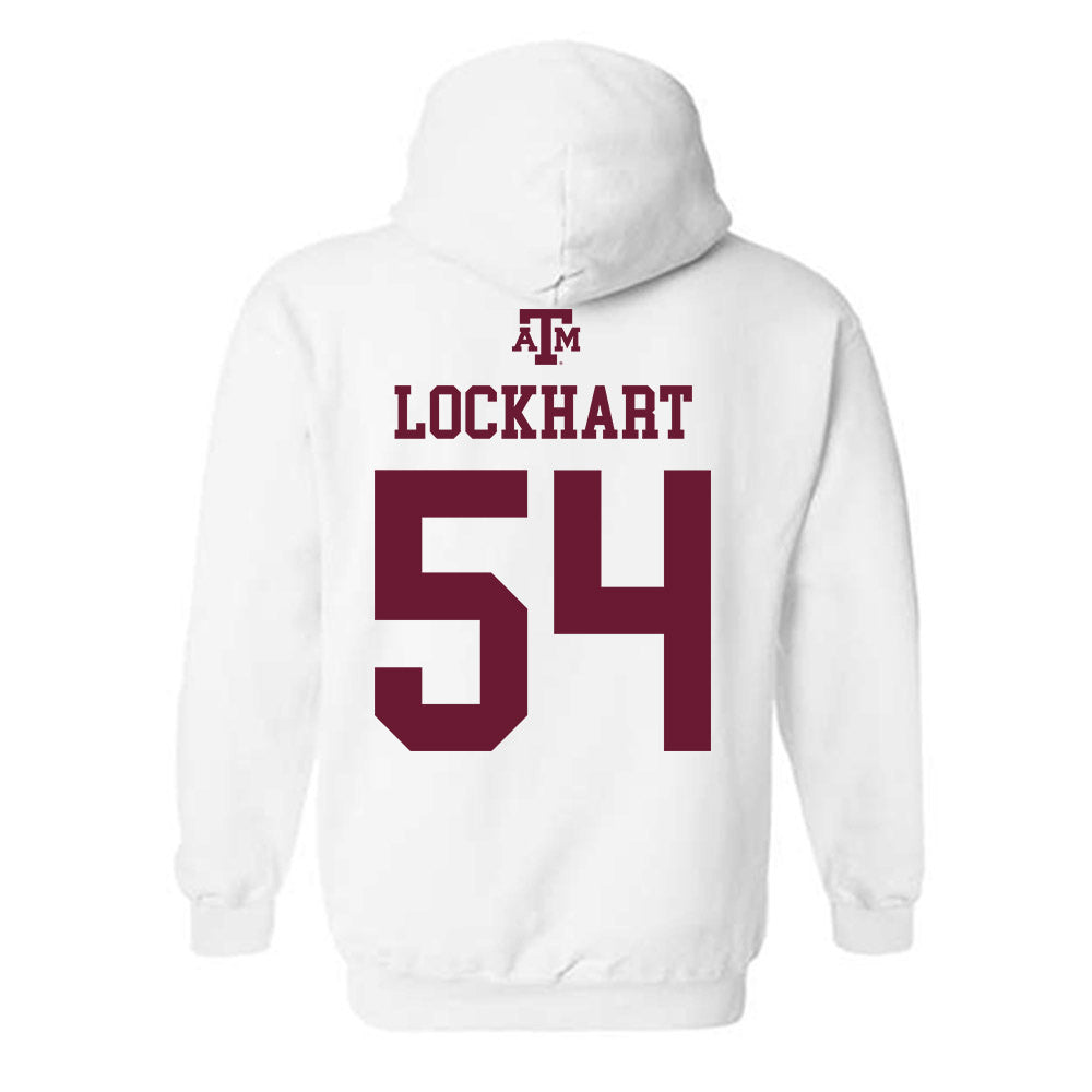 Texas A&M - NCAA Football : Jordan Lockhart - White Out 2026 Hooded Sweatshirt-1