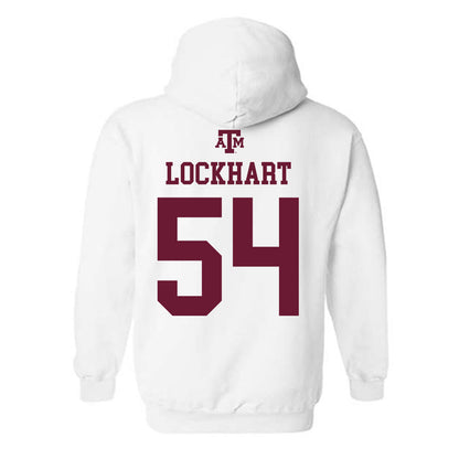 Texas A&M - NCAA Football : Jordan Lockhart - White Out 2026 Hooded Sweatshirt-1