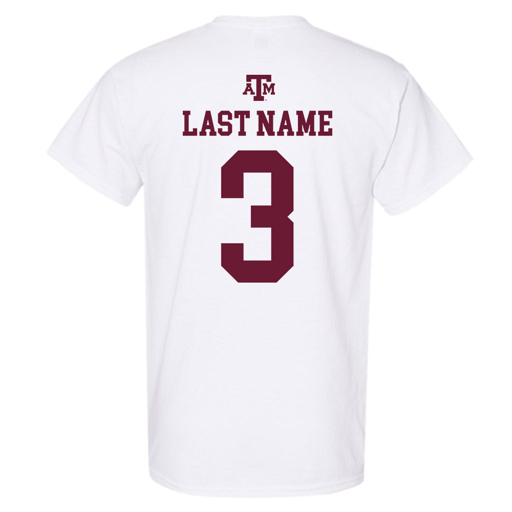 Texas A&M - NCAA Baseball : Jake Duer - White Out 2026 T-Shirt-1