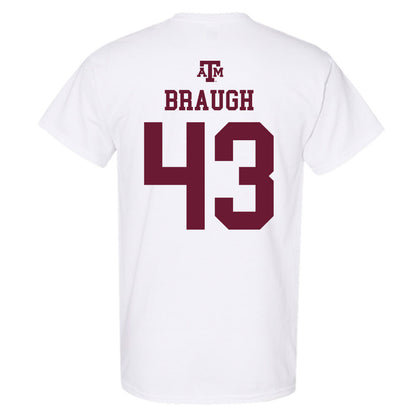 Texas A&M - NCAA Football : Carter Braugh - White Out 2026 T-Shirt-1