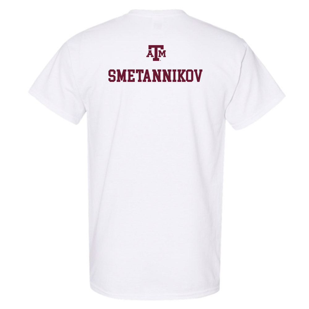 Texas A&M - NCAA Women's Tennis : Daria Smetannikov - White Out 2026 T-Shirt-1