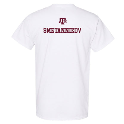 Texas A&M - NCAA Women's Tennis : Daria Smetannikov - White Out 2026 T-Shirt-1