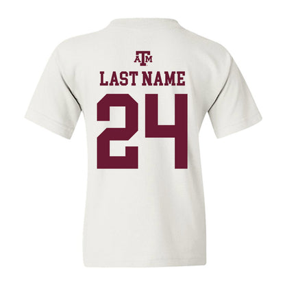 Texas A&M - NCAA Football : Cobey Sellers - White Out 2026 Youth T-Shirt-1
