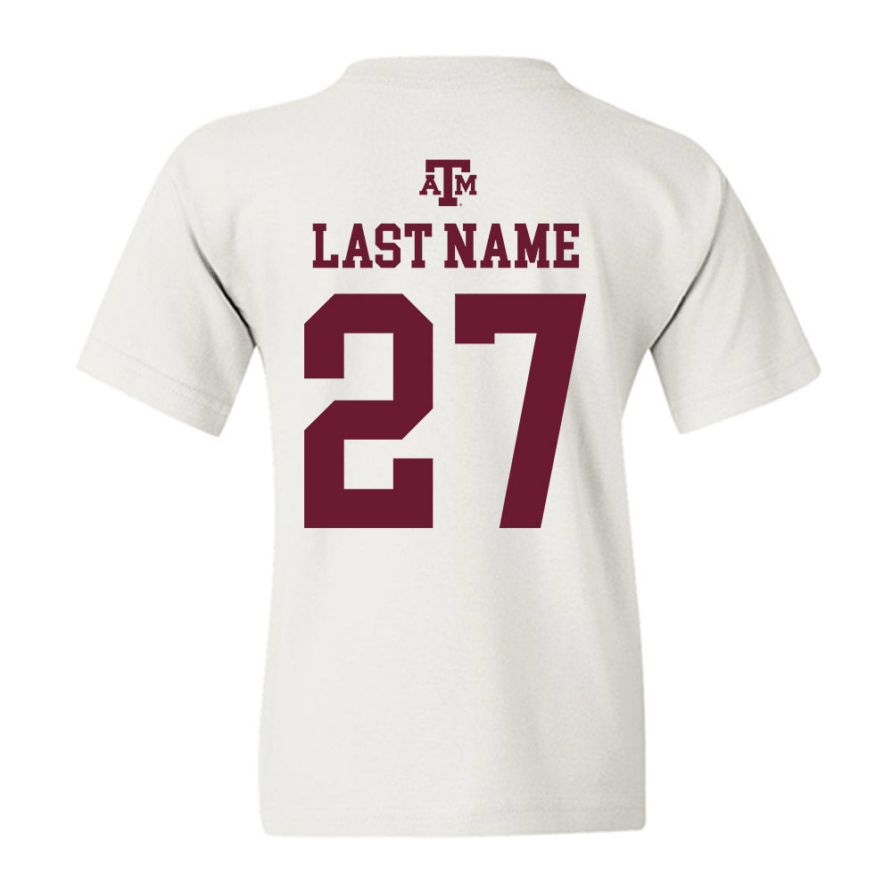 Texas A&M - NCAA Football : Daymion Sanford - White Out 2026 Youth T-Shirt-1
