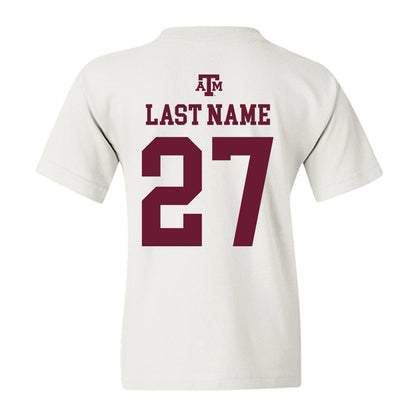 Texas A&M - NCAA Football : Daymion Sanford - White Out 2026 Youth T-Shirt-1