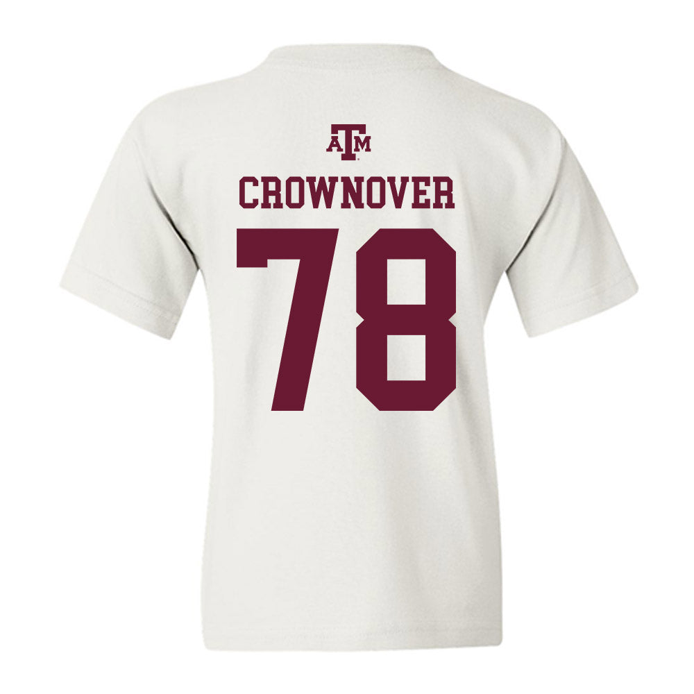 Texas A&M - NCAA Football : Dametrious Crownover - White Out 2026 Youth T-Shirt-1