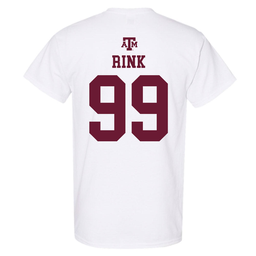Texas A&M - NCAA Football : Landon Rink - White Out 2026 T-Shirt-1