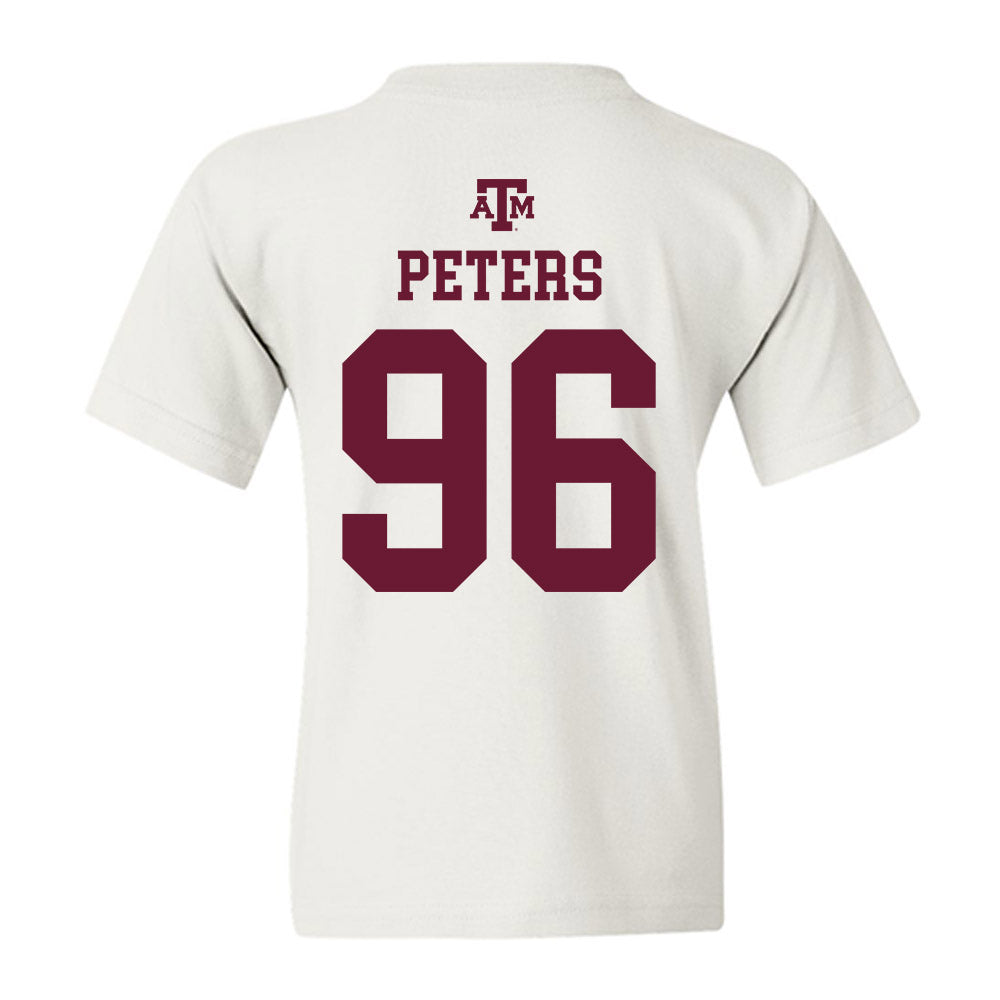 Texas A&M - NCAA Football : Waylon Peters - White Out 2026 Youth T-Shirt-1