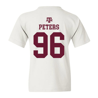 Texas A&M - NCAA Football : Waylon Peters - White Out 2026 Youth T-Shirt-1