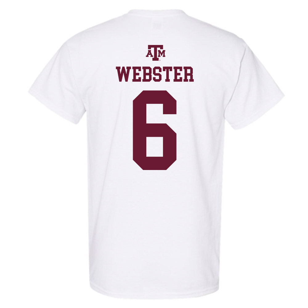 Texas A&M - NCAA Women's Basketball : Jordan Webster - White Out 2026 T-Shirt-1