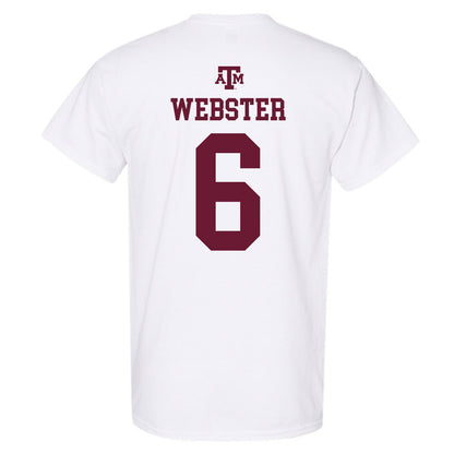 Texas A&M - NCAA Women's Basketball : Jordan Webster - White Out 2026 T-Shirt-1