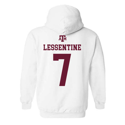 Texas A&M - NCAA Softball : Sydney Lessentine - White Out 2026 Hooded Sweatshirt-1