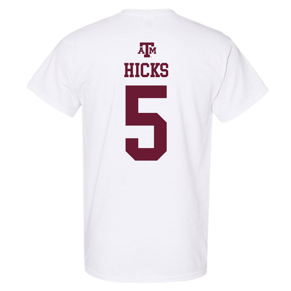 Texas A&M - NCAA Football : DJ Hicks - White Out 2026 T-Shirt-1