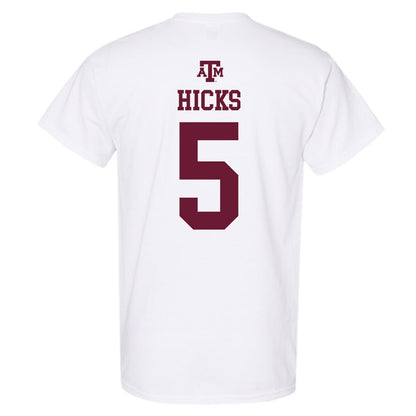 Texas A&M - NCAA Football : DJ Hicks - White Out 2026 T-Shirt-1