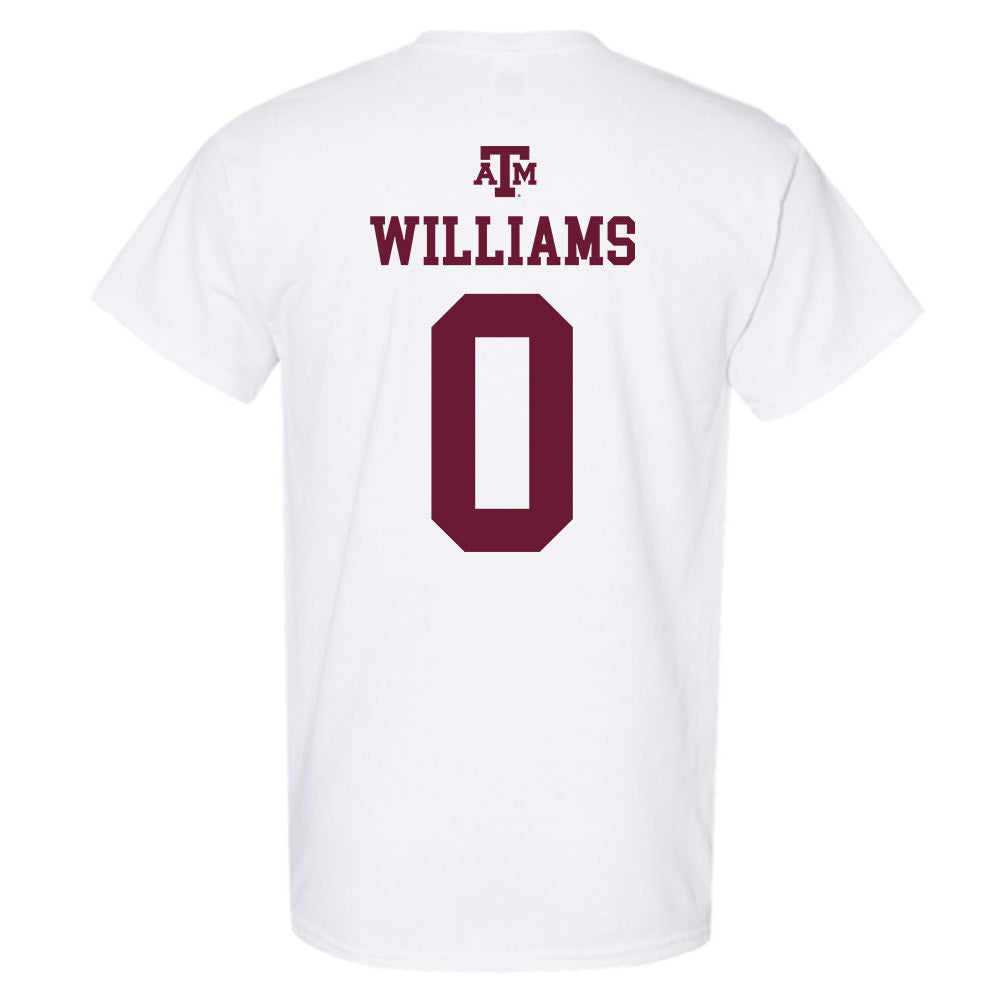 Texas A&M - NCAA Football : Scooby Williams - White Out 2026 T-Shirt-1