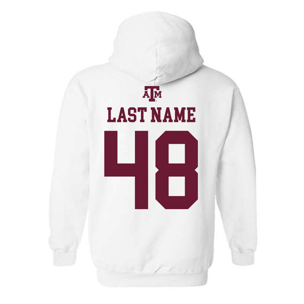 Texas A&M - NCAA Football : Jacob Graham - White Out 2026 Hooded Sweatshirt-1