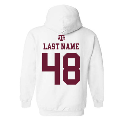 Texas A&M - NCAA Football : Jacob Graham - White Out 2026 Hooded Sweatshirt-1
