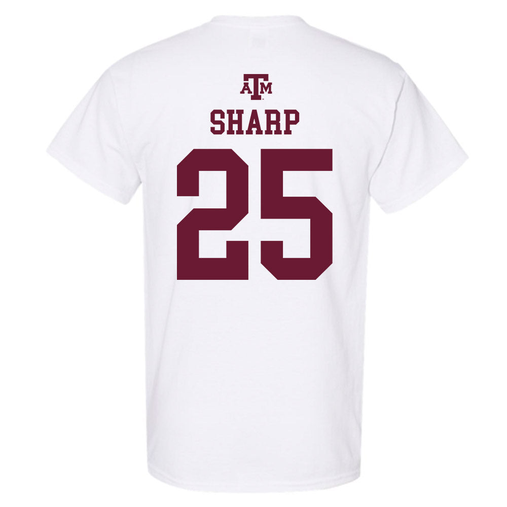 Texas A&M - NCAA Women's Volleyball : Eliza Sharp - White Out 2026 T-Shirt-1