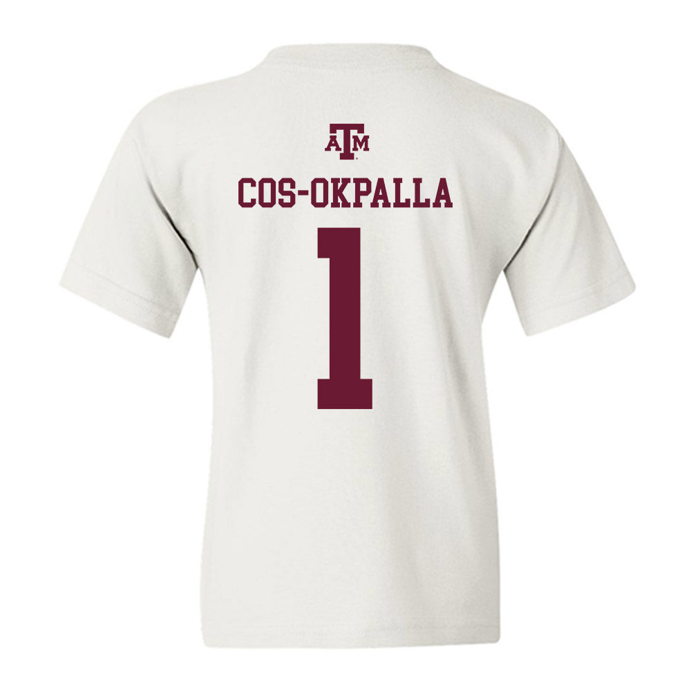 Texas A&M - NCAA Women's Volleyball : Ifenna Cos-Okpalla - White Out 2026 Youth T-Shirt-1