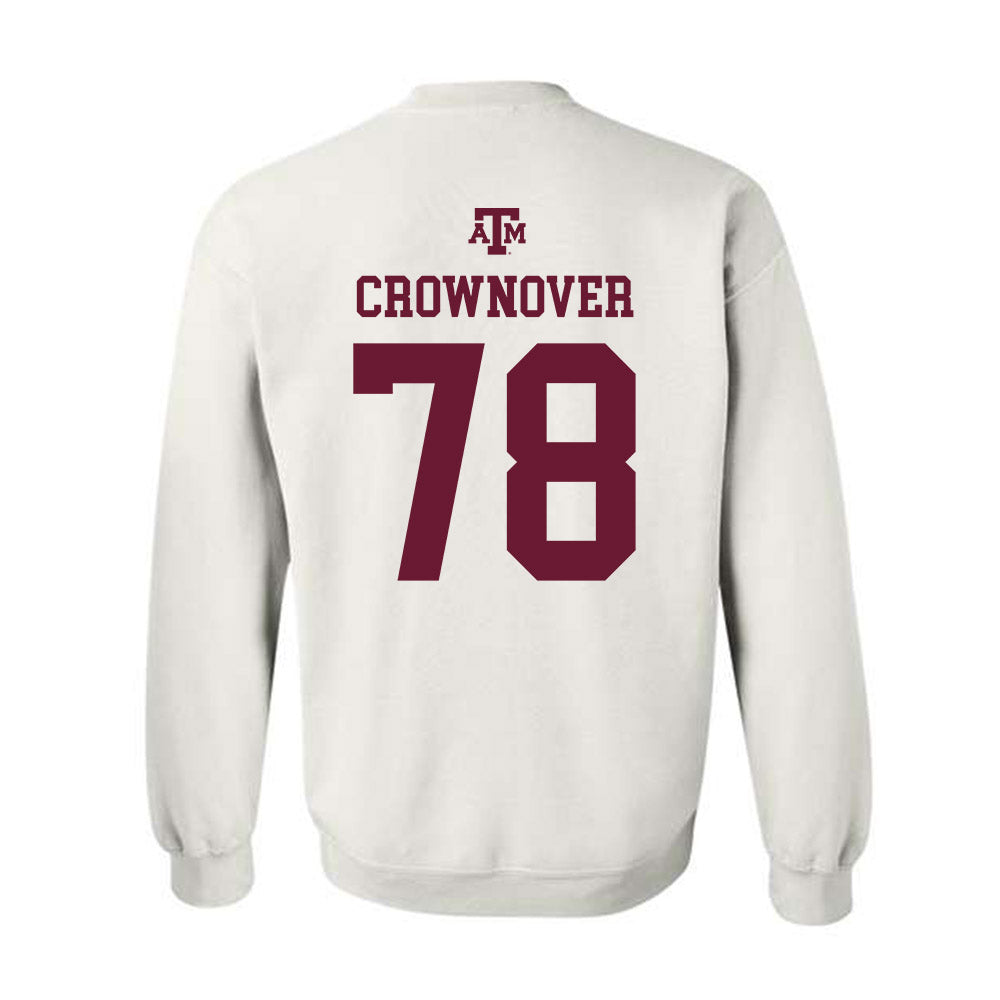Texas A&M - NCAA Football : Dametrious Crownover - White Out 2026 Crewneck Sweatshirt-1
