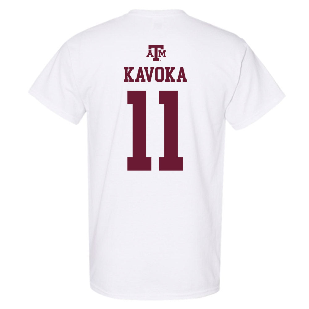 Texas A&M - NCAA Women's Basketball : Talia Kavoka - White Out 2026 T-Shirt-1