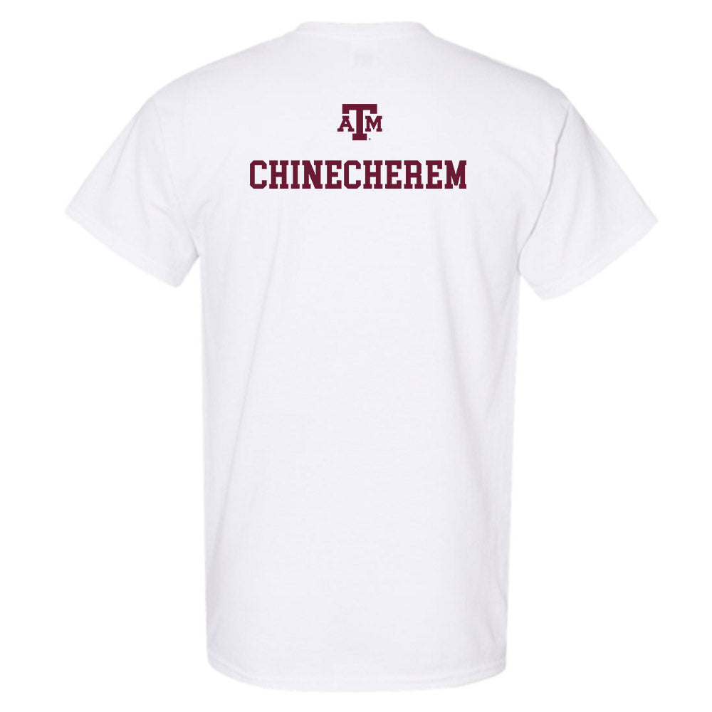 Texas A&M - NCAA Men's Track & Field : Nnamdi Chinecherem - White Out 2026 T-Shirt-1