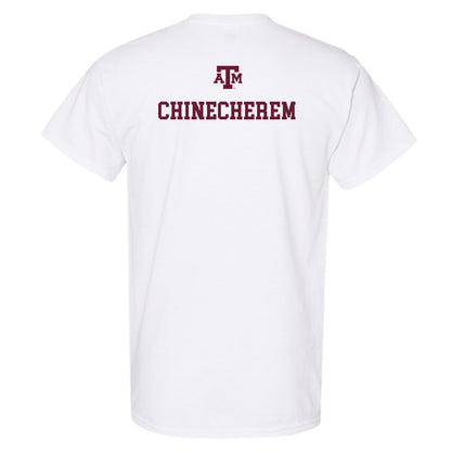 Texas A&M - NCAA Men's Track & Field : Nnamdi Chinecherem - White Out 2026 T-Shirt-1