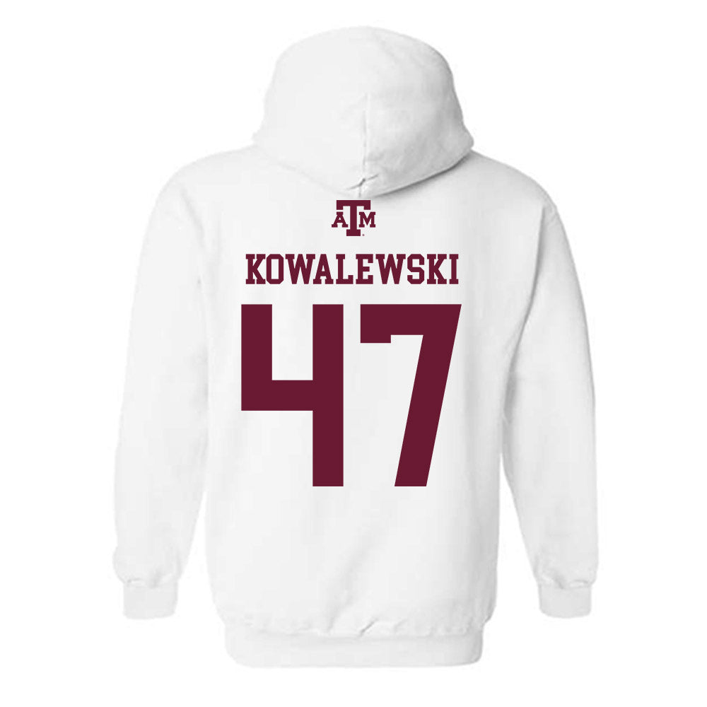Texas A&M - NCAA Softball : Ariel Kowalewski - White Out 2026 Hooded Sweatshirt-1