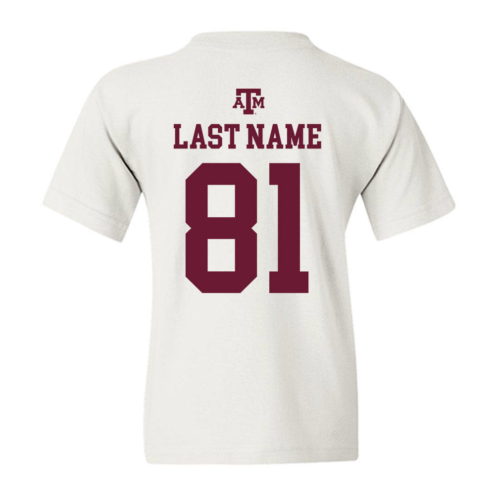 Texas A&M - NCAA Football : Jayden Warren - White Out 2026 Youth T-Shirt-1