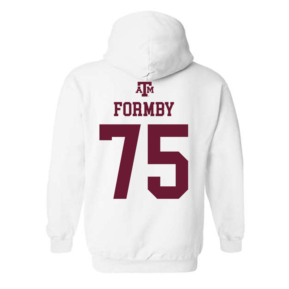 Texas A&M - NCAA Football : Wilkin Formby - White Out 2026 Hooded Sweatshirt-1