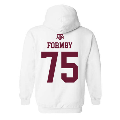 Texas A&M - NCAA Football : Wilkin Formby - White Out 2026 Hooded Sweatshirt-1