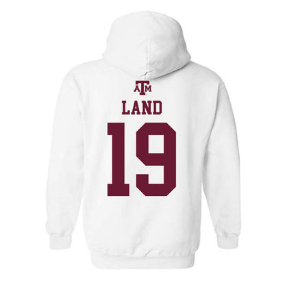 Texas A&M - NCAA Football : Paxton Land - White Out 2026 Hooded Sweatshirt-1