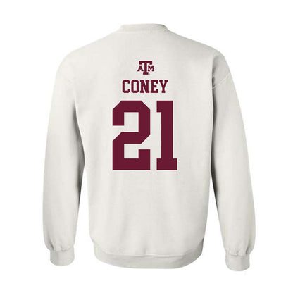 Texas A&M - NCAA Football : Ray Coney - White Out 2026 Crewneck Sweatshirt-1