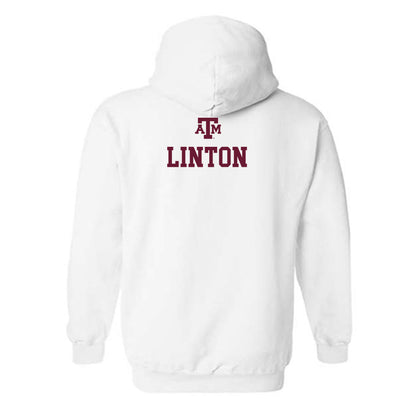 Texas A&M - NCAA Women's Track & Field : Machaeda Linton - White Out 2026 Hooded Sweatshirt-1