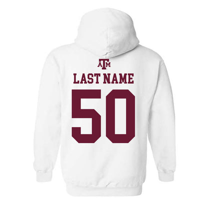 Texas A&M - NCAA Football : Isendre Ahfua - White Out 2026 Hooded Sweatshirt-1
