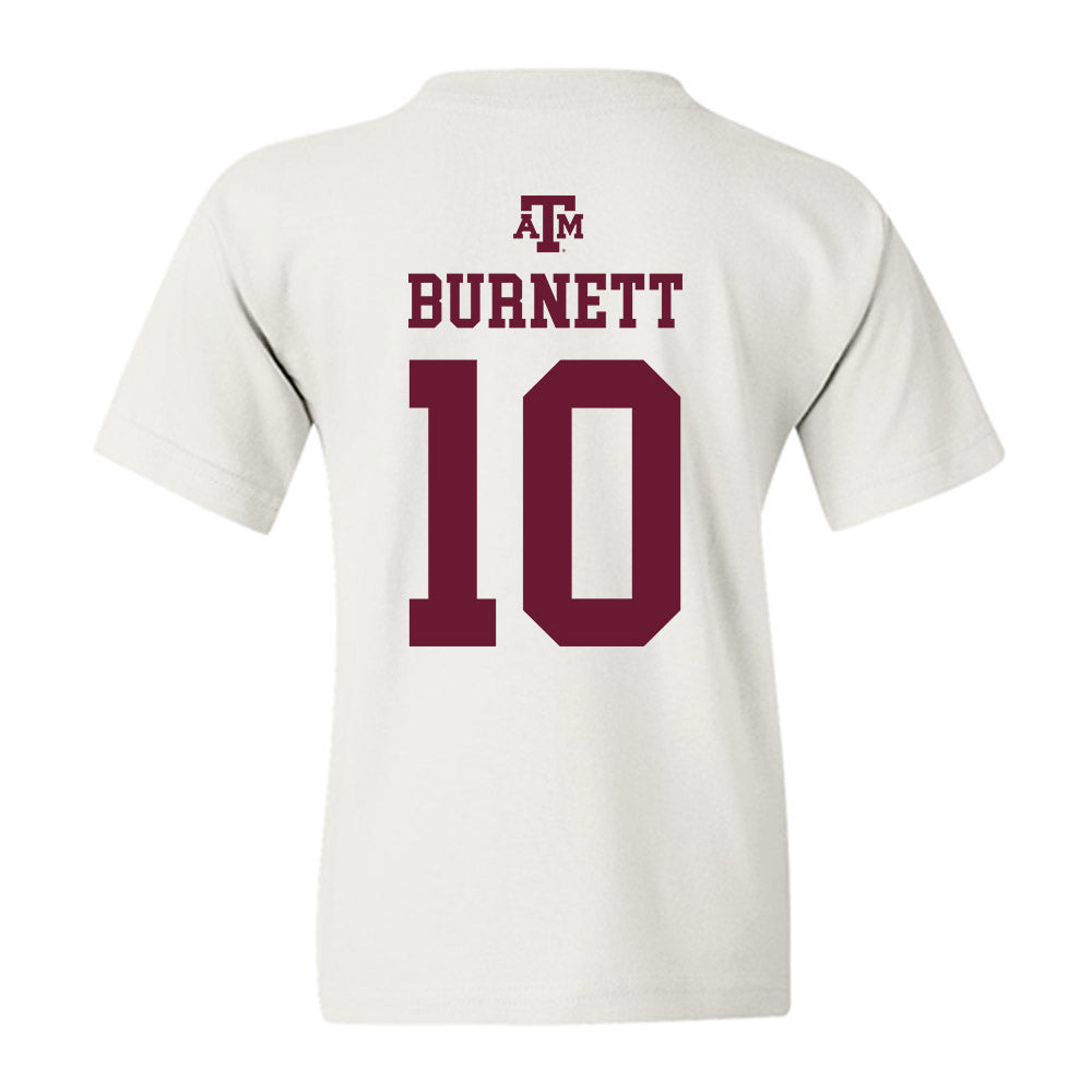 Texas A&M - NCAA Softball : Darby Burnett - White Out 2026 Youth T-Shirt-1