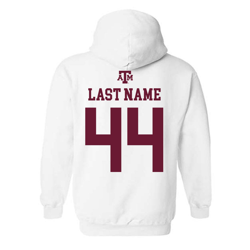 Texas A&M - NCAA Baseball : Cooper Fulbright - White Out 2026 Hooded Sweatshirt-1