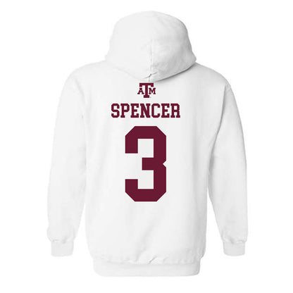 Texas A&M - NCAA Softball : Trinitey Spencer - White Out 2026 Hooded Sweatshirt-1