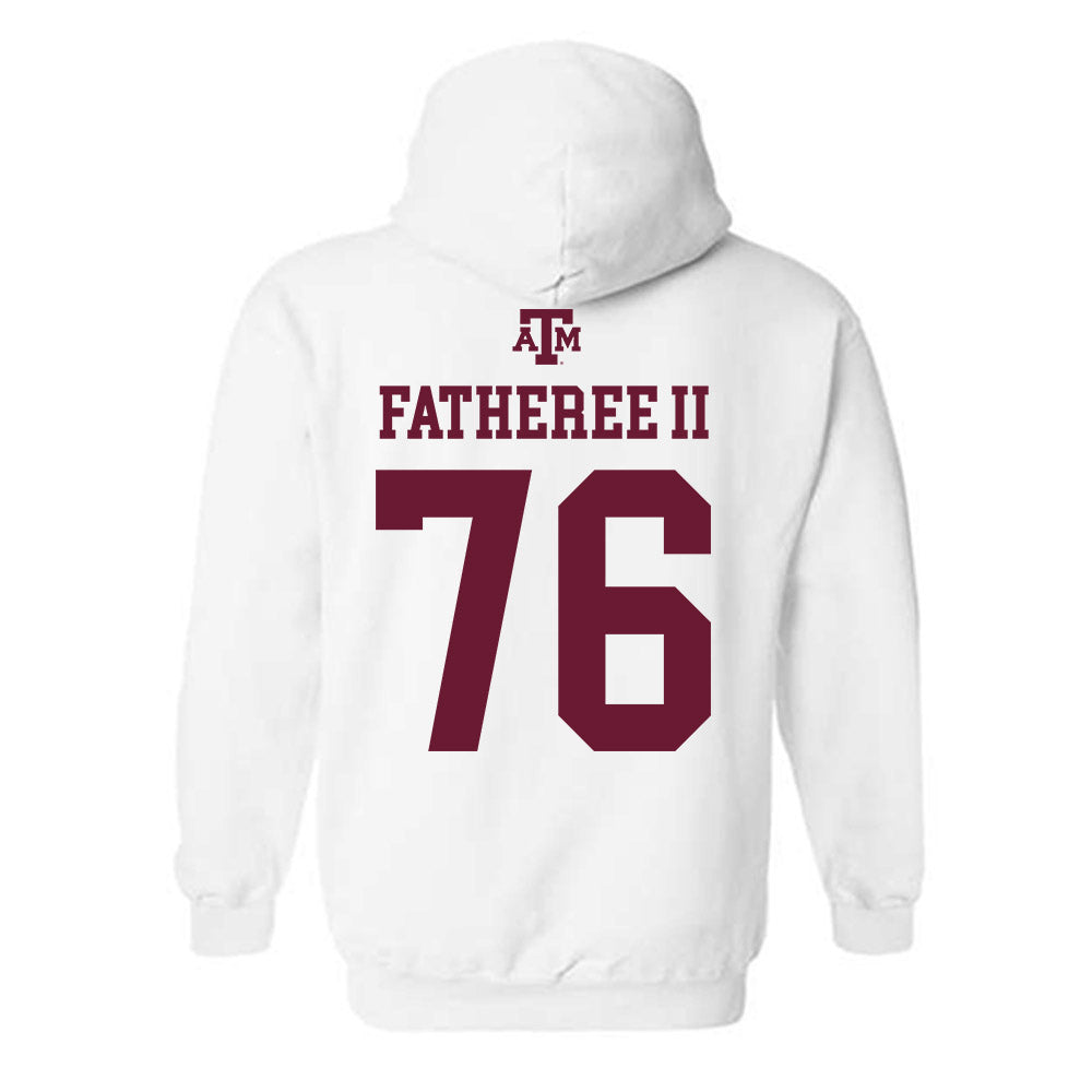 Texas A&M - NCAA Football : Reuben Fatheree II - White Out 2026 Hooded Sweatshirt-1