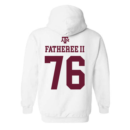 Texas A&M - NCAA Football : Reuben Fatheree II - White Out 2026 Hooded Sweatshirt-1