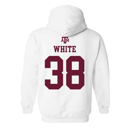 Texas A&M - NCAA Football : Jared White - White Out 2026 Hooded Sweatshirt-1